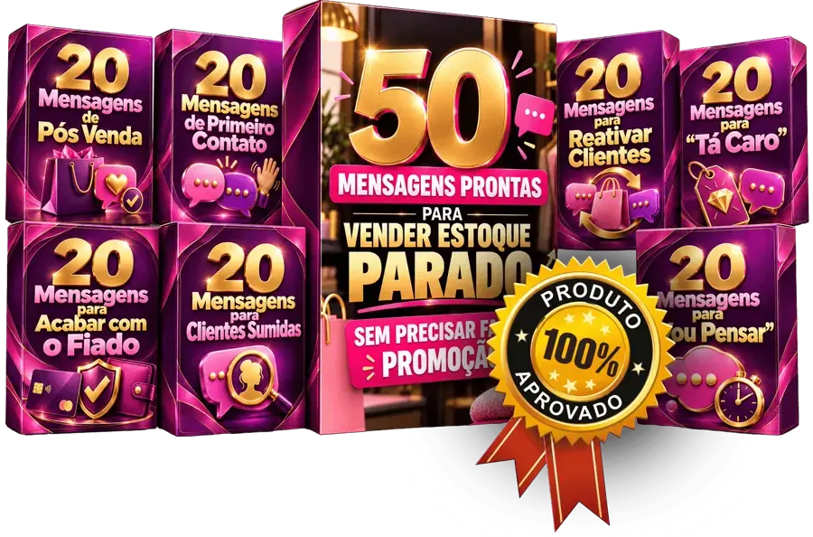 Mockup geral do pacote de mensagens